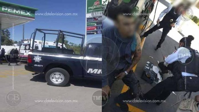 Balean a joven en gasolinera de la López Mateos