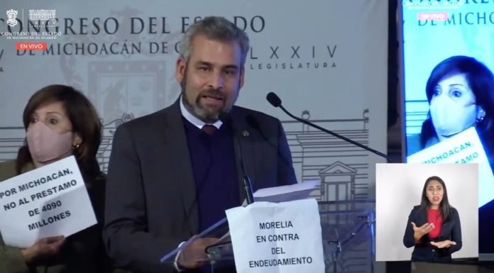 “Al final somos los michoacanos quienes pagamos estas deudas”, expresa Alfredo Ramírez en contra del endeudamiento