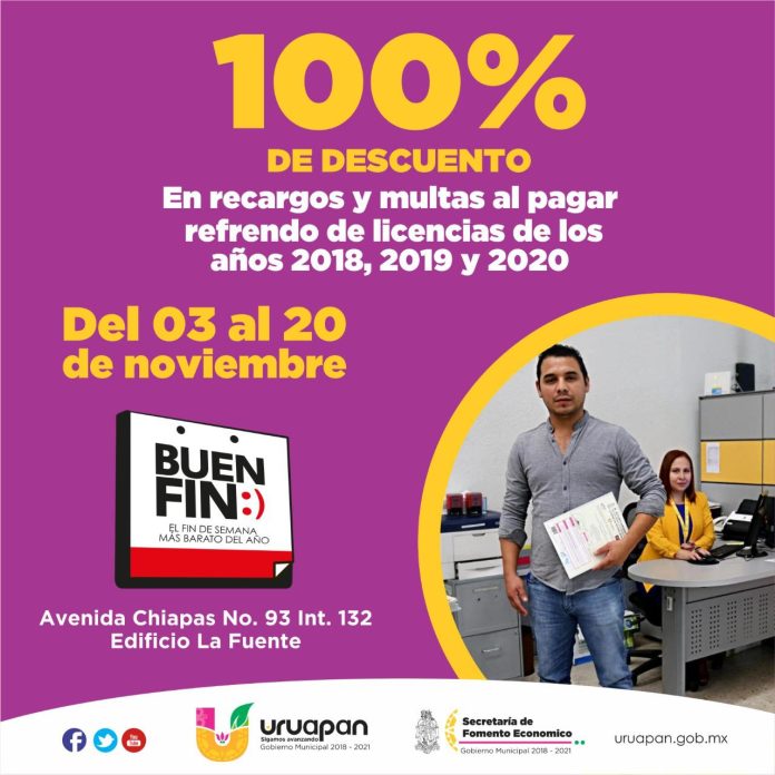 Gobierno Municipal anuncia Buen Fin también en pago de resello de licencias