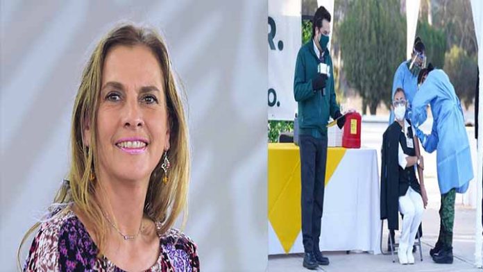 Beatriz Gutierrez Müller celebra aplicación de vacunas en México