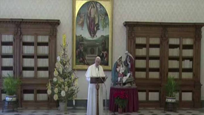 El Papa Francisco ofrece la bendición de Año Nuevo de manera virtual