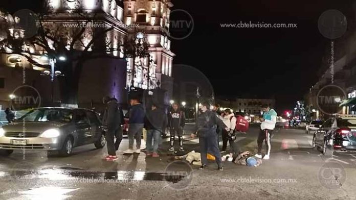 Difunden video de los dos atropellados en el centro de Morelia