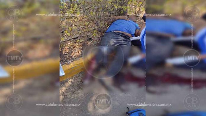 Auto embiste a motociclista en la salida a Pátzcuaro
