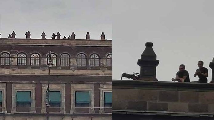 Eran cazadrones los hombres que estaban en el techo de Palacio de Gobierno
