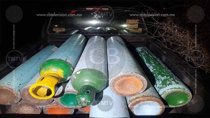 Recupera FGE 14 tanques de oxígeno robados en La Piedad