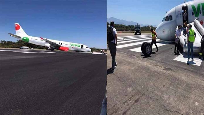 Reportan accidente de avión de Viva Aerobus previo a su despegue