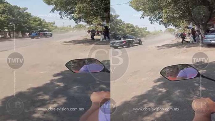 Apedrean a la policía Michoacán en Buenavista Tomatlán