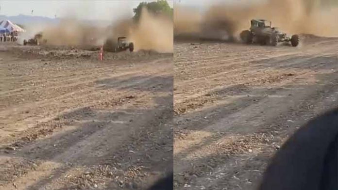 Vehículo todo terreno choca contra asistentes a una carrera