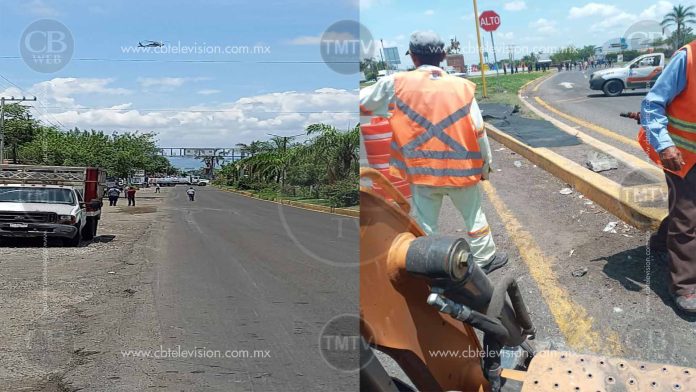 Habitantes bloquean la carretera Cuatro Caminos-Apatzingán