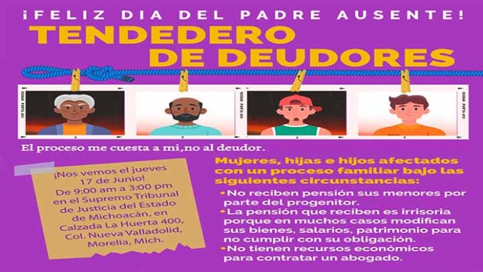 Feministas convoca a exhibir a papás que no pagan las pensiones de sus hijos e hijas
