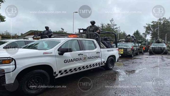 Llegan a Uruapan 700 militares y GN para enfrentar a los narcotraficantes
