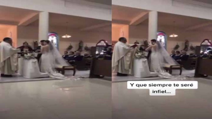 “Siempre te seré infiel” Hombre se equivoca al decir sus votos