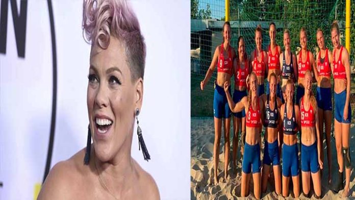 Pink pagará multa del equipo de balonmano que decidieron no usar bikini