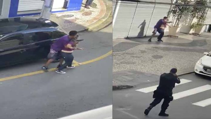 Policía abate asaltante que tenía a una mujer de rehén y le aplauden