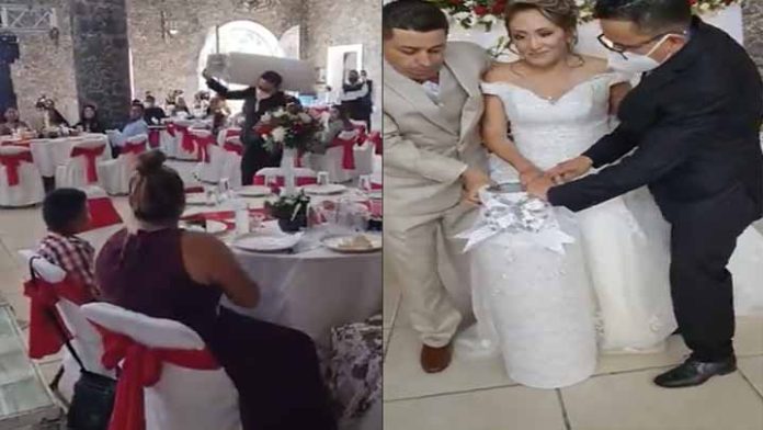 Matrimonio recibe tanque de gas de regalo de bodas