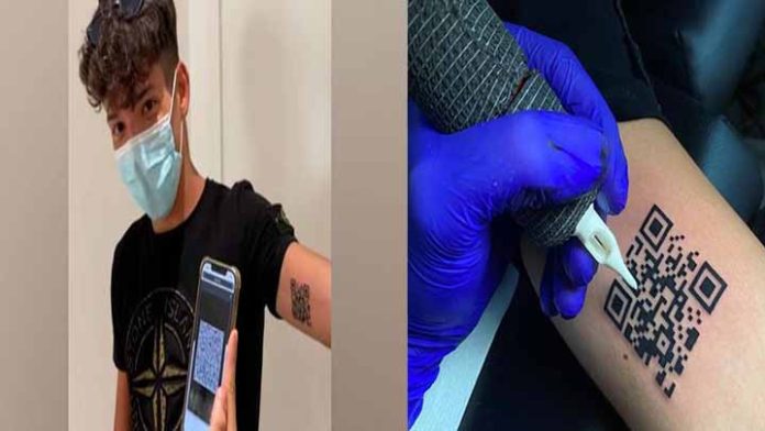 ¡No lo creerás! Joven se tatúa su certificado de vacunación anti Covid