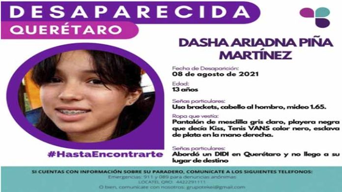 Desaparece niña que pretendía viajar de Querétaro a Morelia en Didi