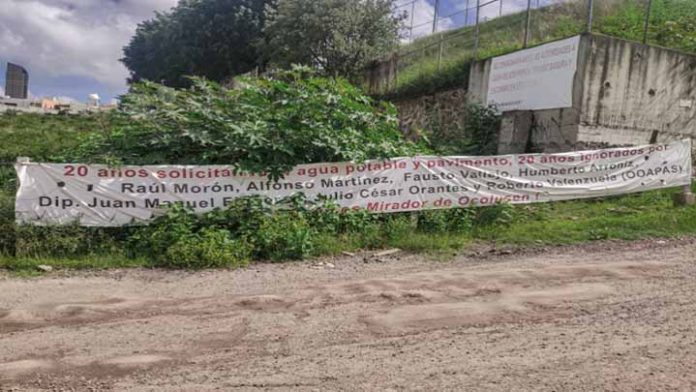 Vecinos de Mirador Ocolusen denuncian llevar 20 años pidiendo agua potable y siendo ignorados