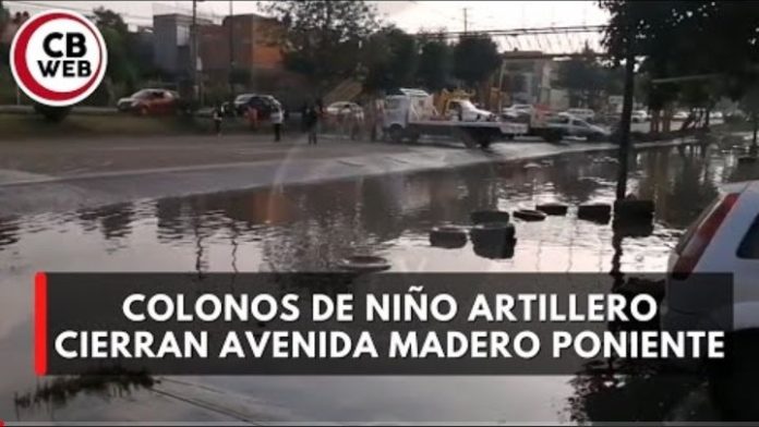 Colonia de niño artillero cierran avenida