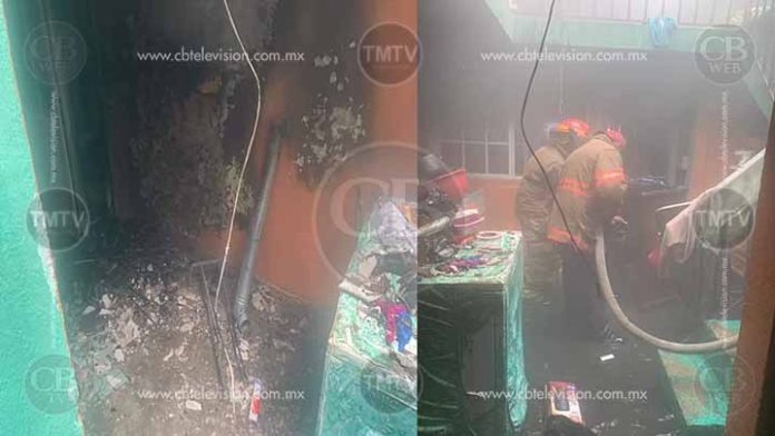 Se quema vivienda en Zitácuaro; dejaron veladora encendida