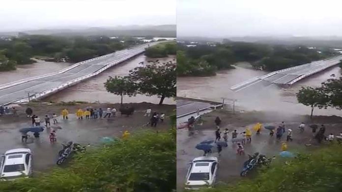 Colapsa puente recién inaugurado por AMLO en Culiacán