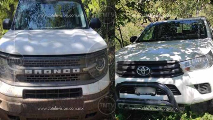 Aseguran tres autos con reporte de robo en Quiroga y Tarímbaro