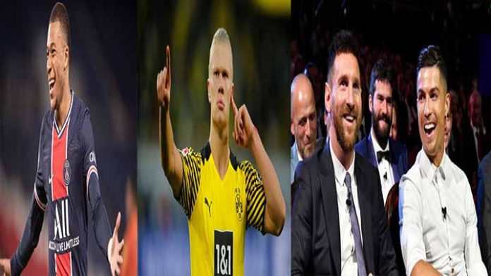 Mbappé, y Haaland pelearán por el balón de oro contra Messi y CR7