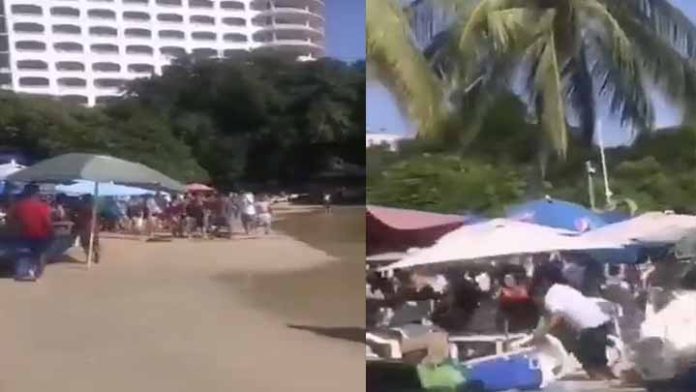 Comerciantes en playas de Acapulco se agarran a golpes con turistas