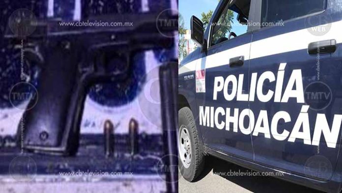 Arrestan a hombre con un arma de fuego en Uruapan