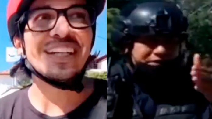 Chico es detenido por ir a exceso de velocidad