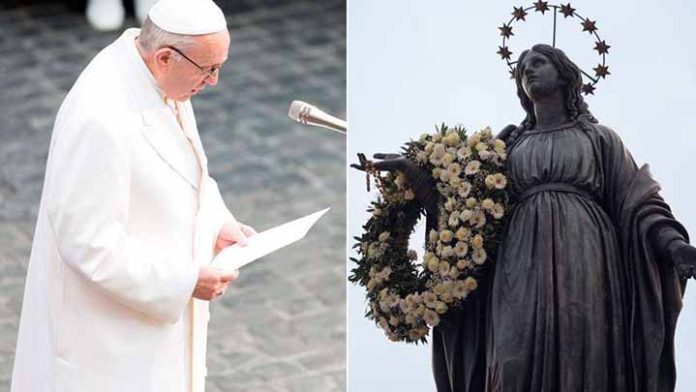 En fiesta de la Inmaculada Concepción el Papa celebrará en privado para evitar aglomeraciones
