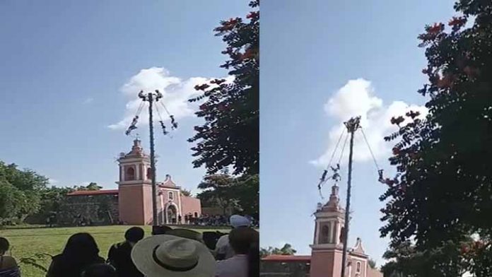 Vídeo; cae un volador de Papantla durante espectáculo