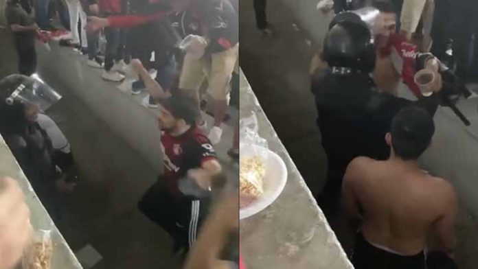 Guardia de seguridad es captado bebiendo y bailando en pleno partido de Atlas vs León
