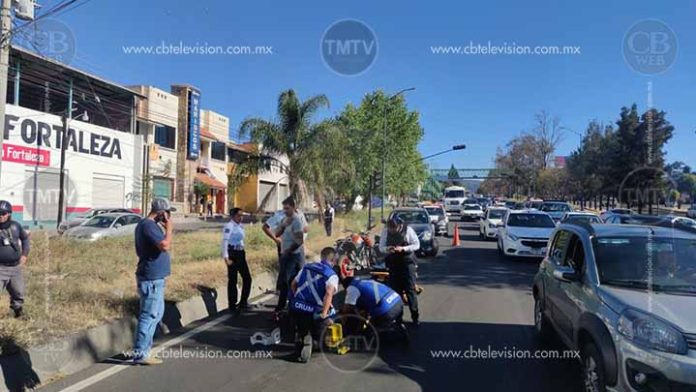 Otro choque de motocicleta en el libramiento de Morelia