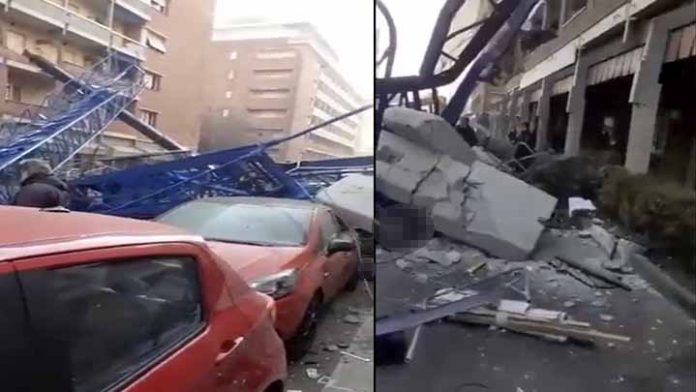 Grúa de construcción se desploma, dejando como saldo 3 muertos