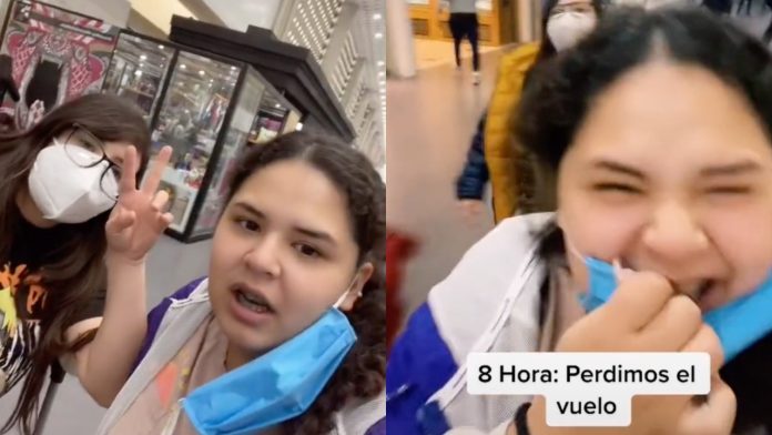 VIDEO: Retrasan su vuelo 8 horas y aun así lo perdieron; se quedaron dormidas