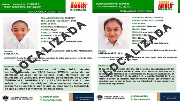 Localiza en Ecatepec a las cuatro niñas que escaparon de una Casa Hogar de Zitácuaro