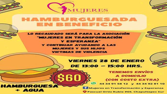 Hamburguesas con causa, crean campaña para ayudar a mujeres violentadas