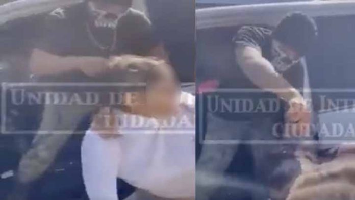 Video; presunto líder criminal rapa a mujer en Michoacán