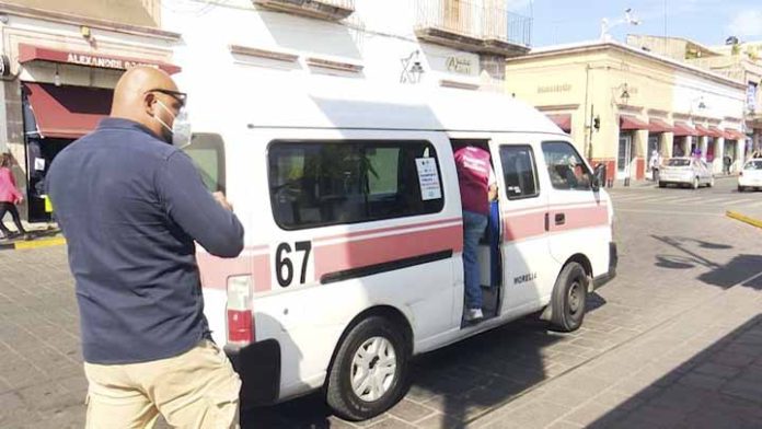 Suman 153 unidades del Transporte Público revisados en operativos sanitarios de Morelia