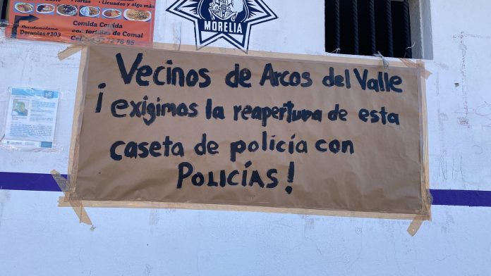 ¡Caseta es una burla! Vecinos de Arcos Del Valle exigen seguridad en Morelia