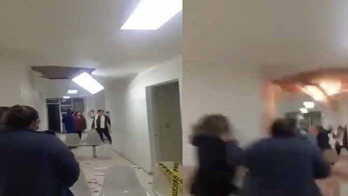 Colapsa techo de clínica del IMSS