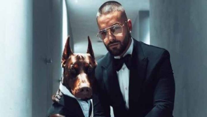 Maluma fue mordido por su perro y le deja marca en la cara