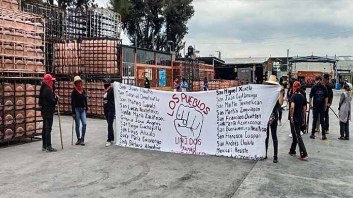 Indigenas toman planta de Bonafont y la transforman en centro de cuidado y defensa de los territorios de vida