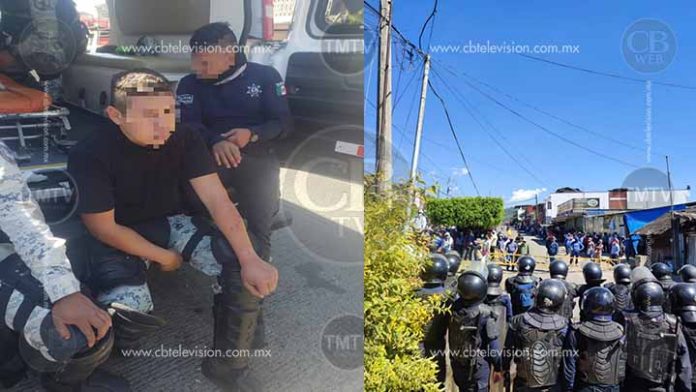 Enfrentamiento en Caltzontzin dejó 10 granaderos heridos