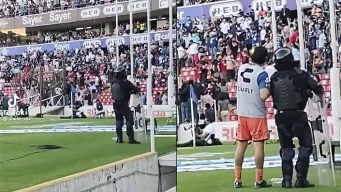 Captan el momento en que Toño Rodríguez le pide a policía que actué