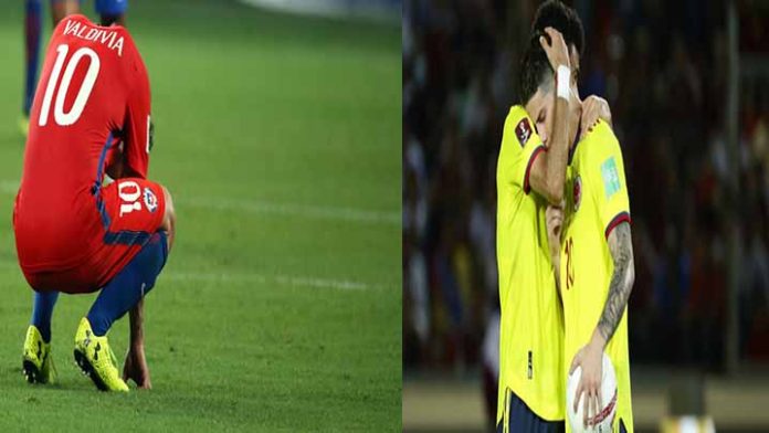 Colombia y Chile se quedan fuera del mundial