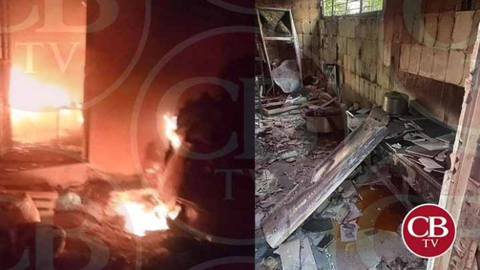 Investiga FGE incendio en kínder y primaria de Apatzingán