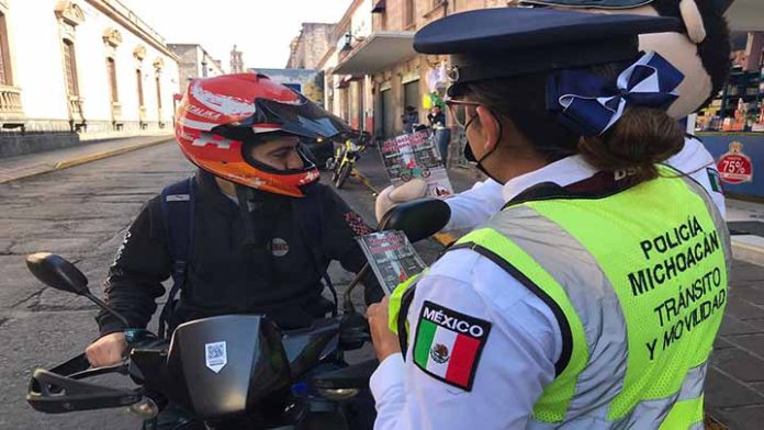 Tránsito y movilidad exhorta a motociclistas respetar reglamento para disminuir siniestros