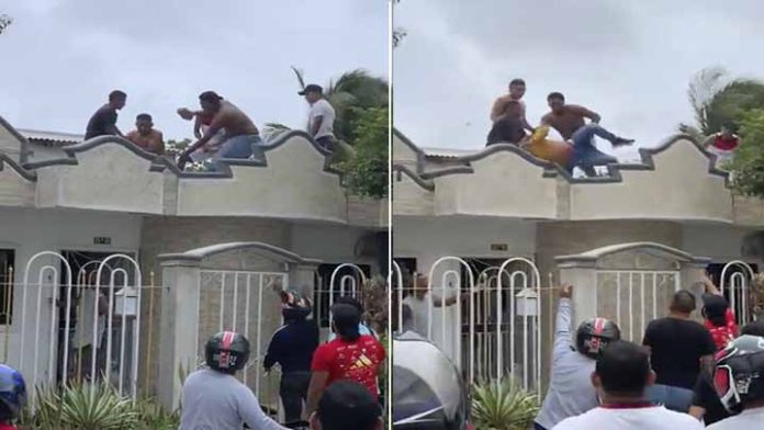 Atrapan y tiran de una azotea a presunto ladrón